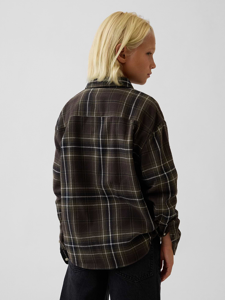 Image 3 of 5, Relaxed Flannel Shirt
