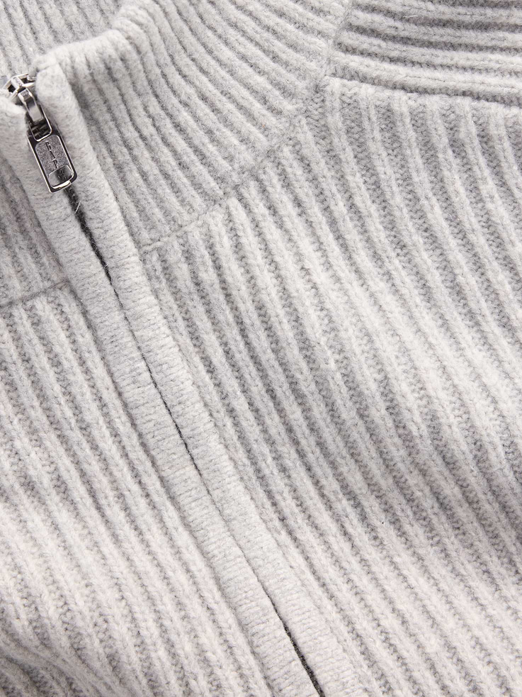 Image 4 of 5, CashSoft Rib Quarter-Zip Sweater