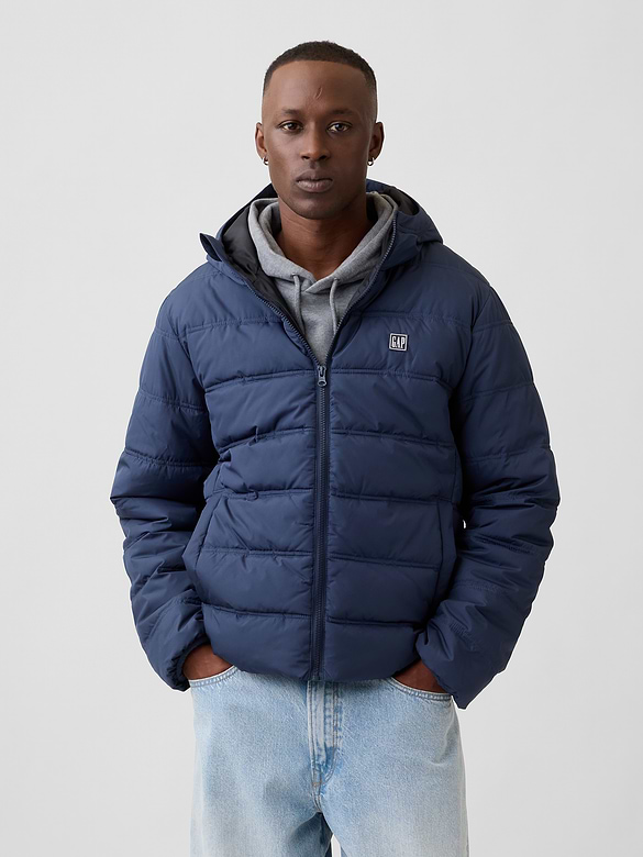 Relaxed Hooded Puffer Jacket