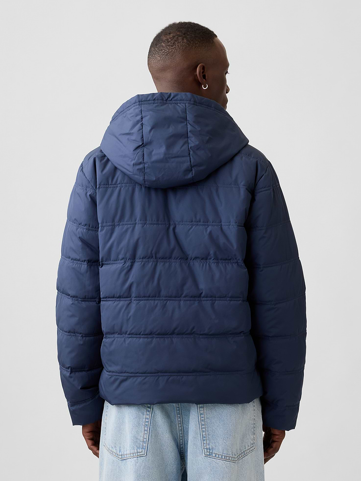 Image 2 of 5, Relaxed Hooded Puffer Jacket