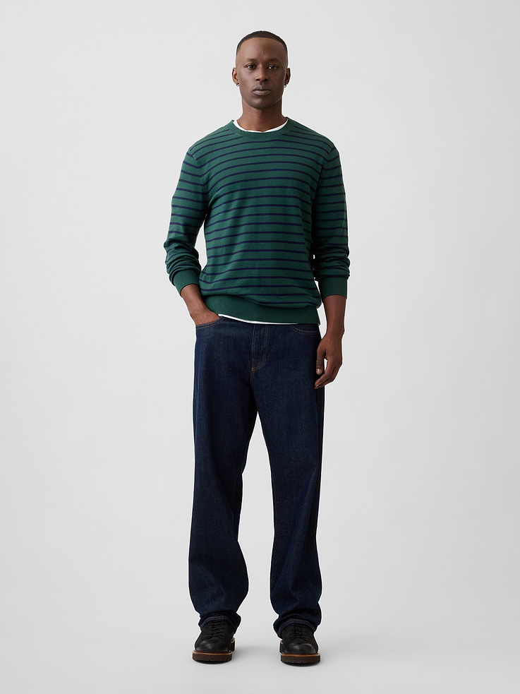 Image 3 of 5, Stripe Crewneck Sweater
