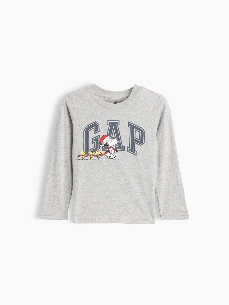 Image 1 of 3, Soft jersey knit., Long sleeves., Crewneck., Gap logo with graphic at front., Product #1178978