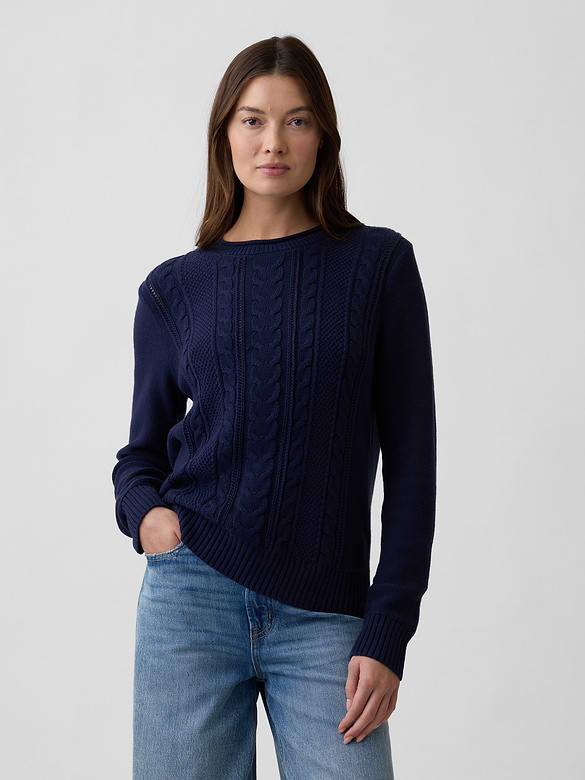 Rollneck Cable-Knit Sweater