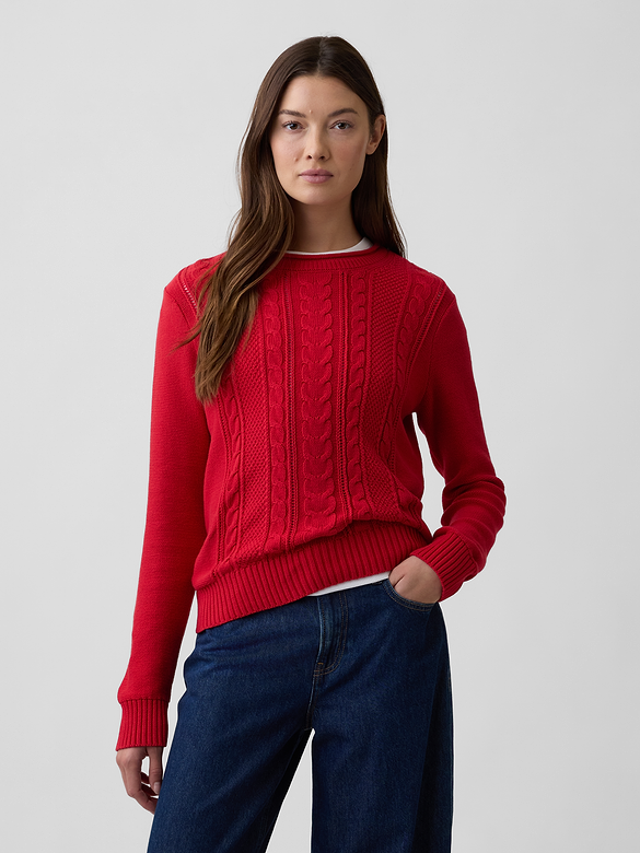 Rollneck Cable-Knit Sweater