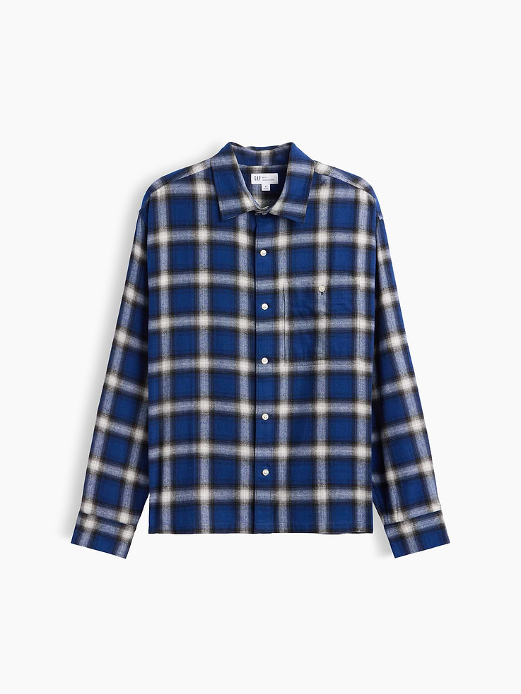 Image 5 of 5, Flannel Shirt in Boxy Fit