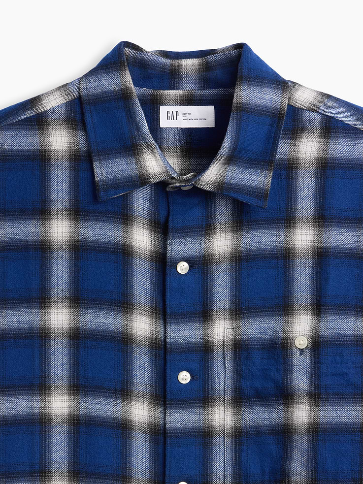 Image 4 of 5, Flannel Shirt in Boxy Fit