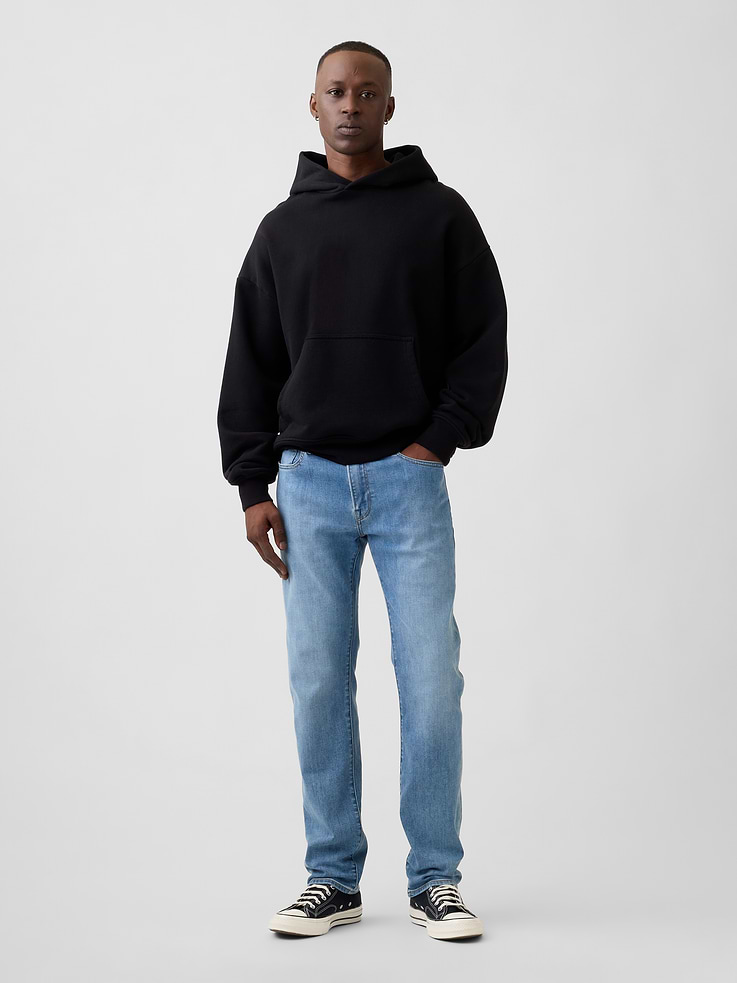 Image 1 of 6, This product is made with/contains 32% recycled contents. Compared to virgin materials, using recycled materials helps reduce resource use and waste., This product is part of our water-saving Washwell program. Compared with conventional wash methods, Washwell uses at least 20% less water., Stretch denim., Indigo wash with fading., Button closure, zip fly., Classic five-pocket styling., Product #1181767