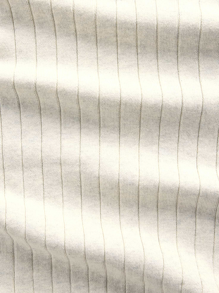 Image 4 of 5, 100% Cotton Relaxed Ribbed Johnny Collar Polo Sweater
