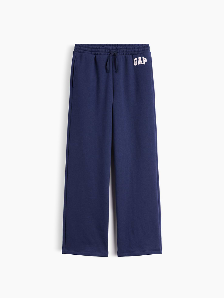 Image 1 of 3, This product is made with/contains 23% recycled polyester. Compared to virgin materials, using recycled materials helps reduce resource use and waste., Soft, comfy fleece., Drawcord ties at elasticized waist., Gap logo at hip, graphic at back., On-seam pockets., Product #1182581