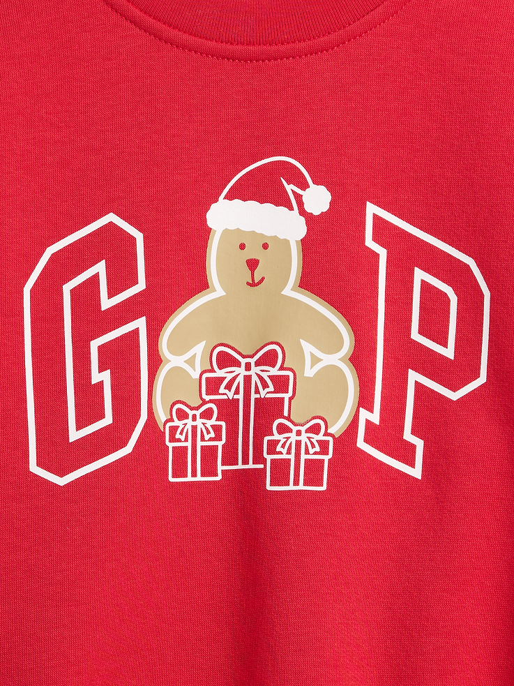 Image 2 of 3, babyGap Relaxed Holiday Logo Sweatshirt
