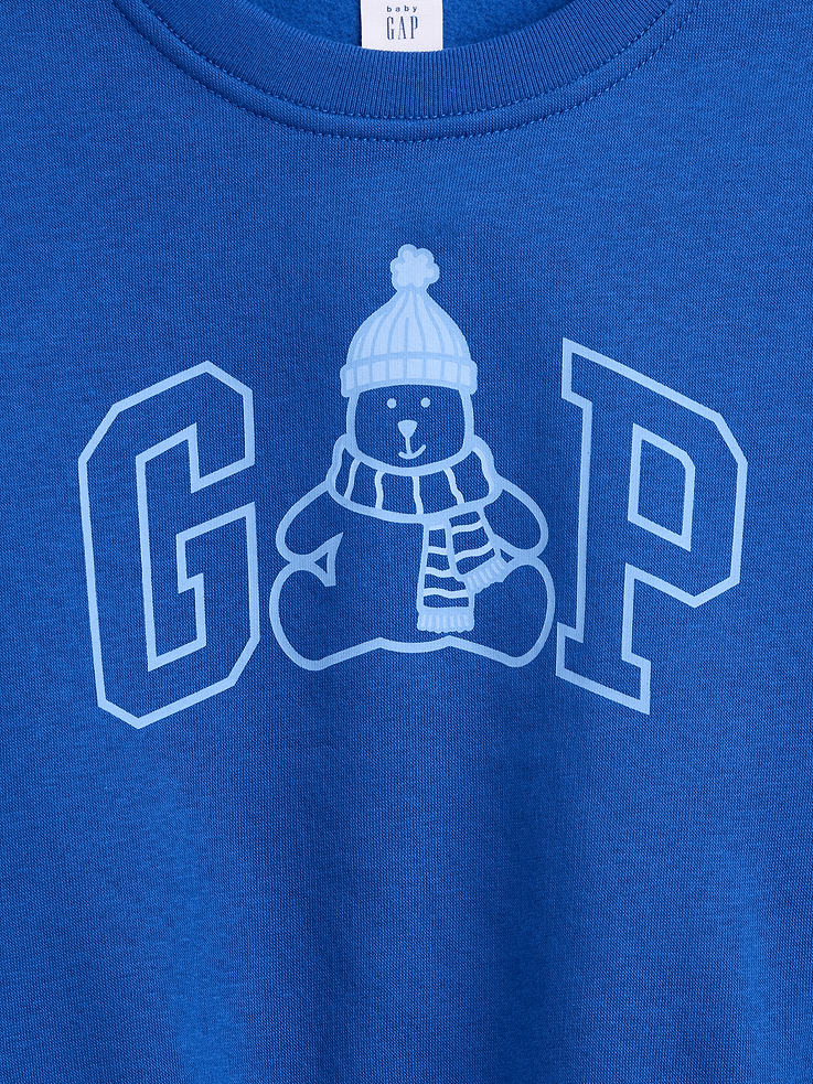 Image 2 of 3, babyGap Relaxed Holiday Logo Sweatshirt