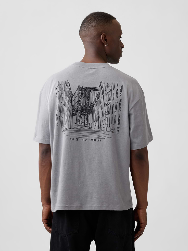 Image 2 of 5, Everyday Soft Relaxed Gap Brooklyn T-Shirt
