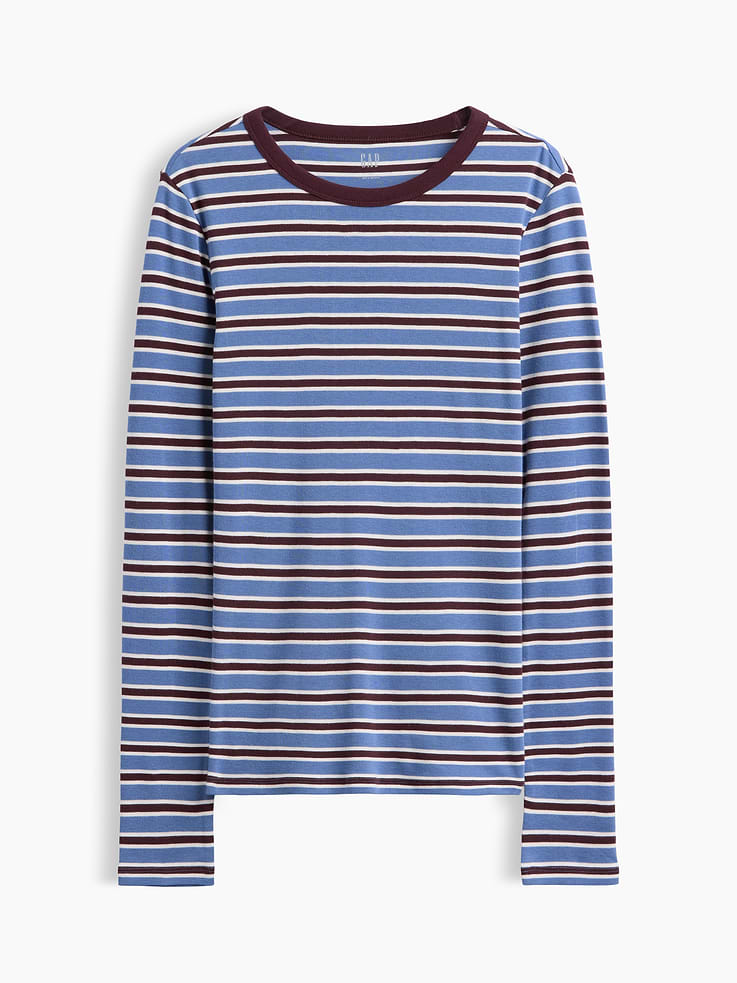 Image 5 of 5, Modern Ribbed Crewneck T-Shirt
