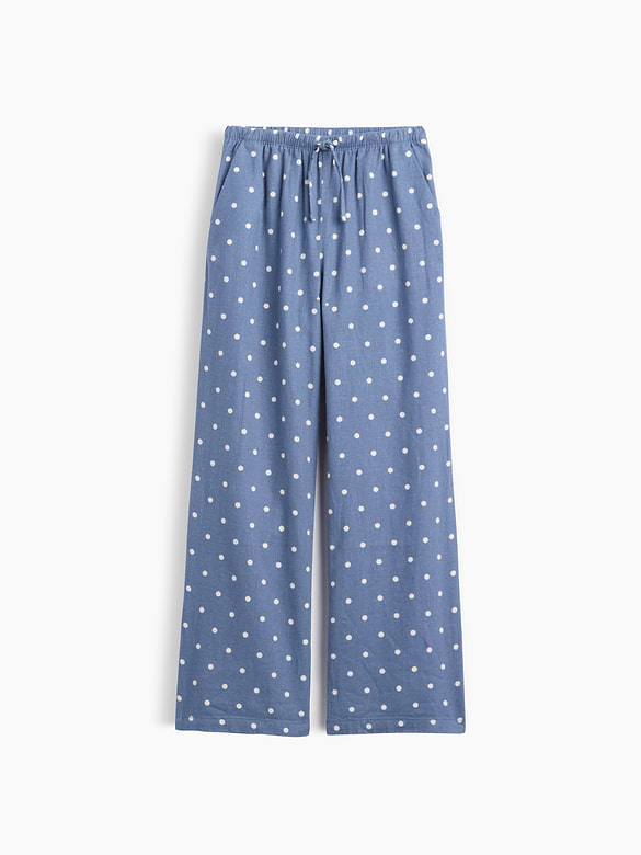 Kids Wide-Leg Linen-Blend Pants
