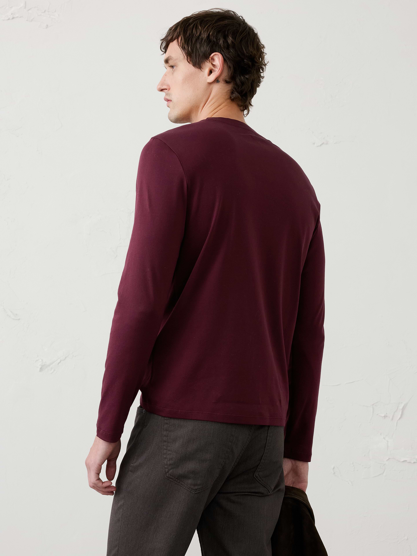Image 2 of 7, Slim-Fit Luxe Touch Long-Sleeve T-Shirt