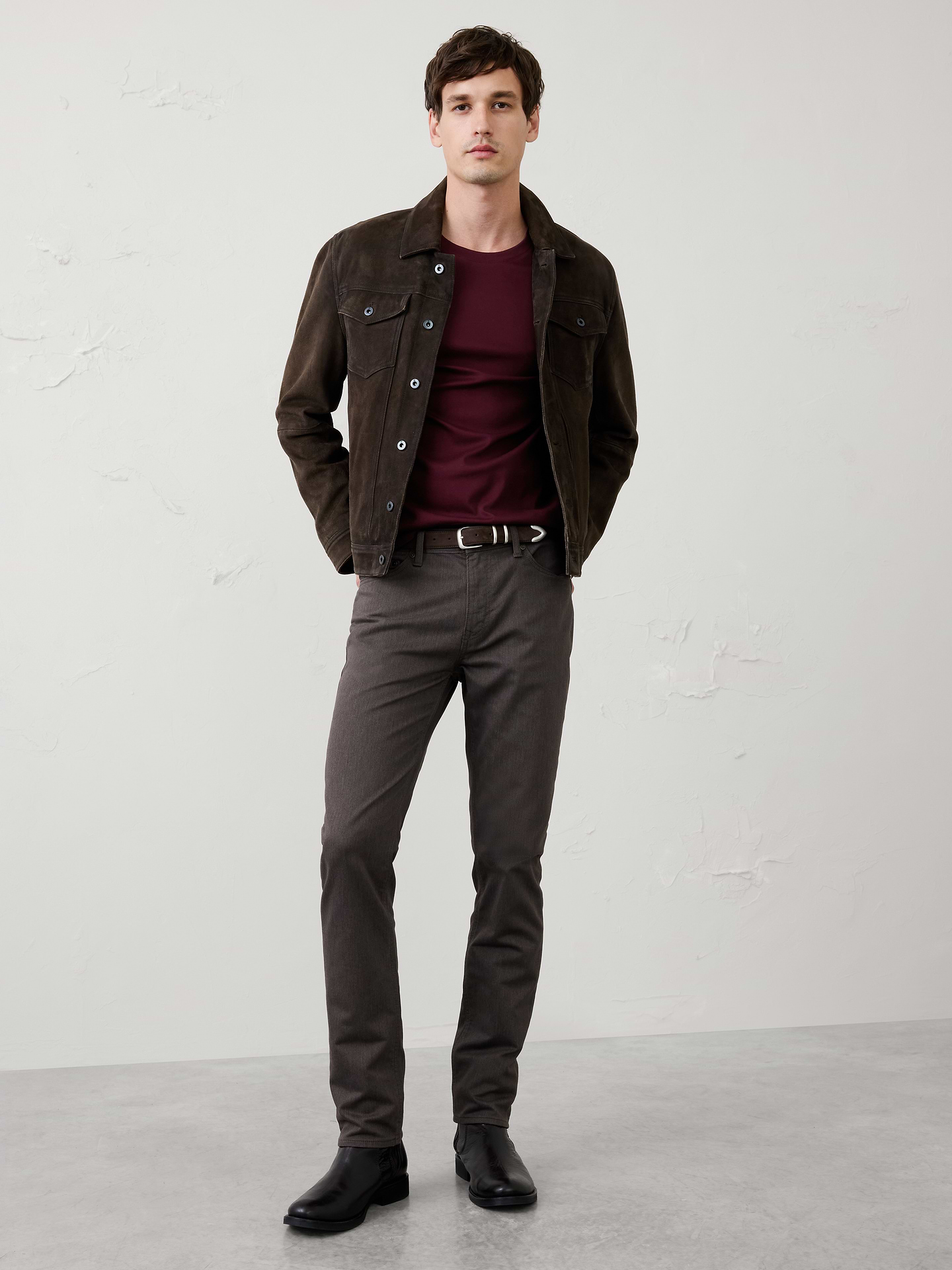 Image 3 of 7, Slim-Fit Luxe Touch Long-Sleeve T-Shirt