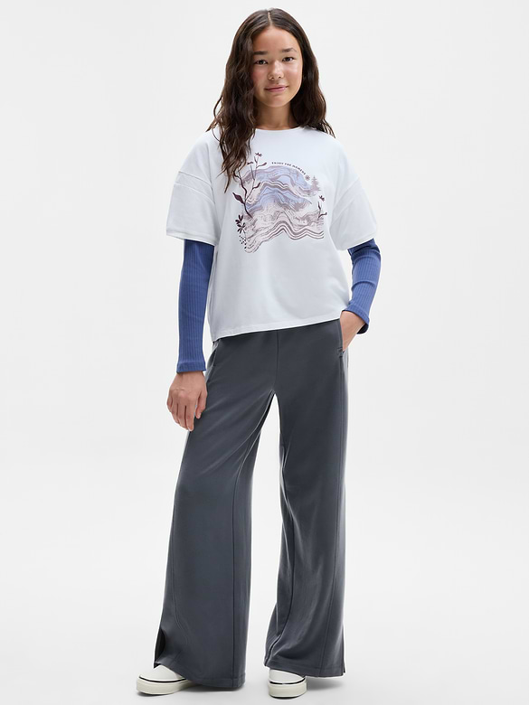 Athleta Girl Coaster Luxe Wide Leg Puddle Pant