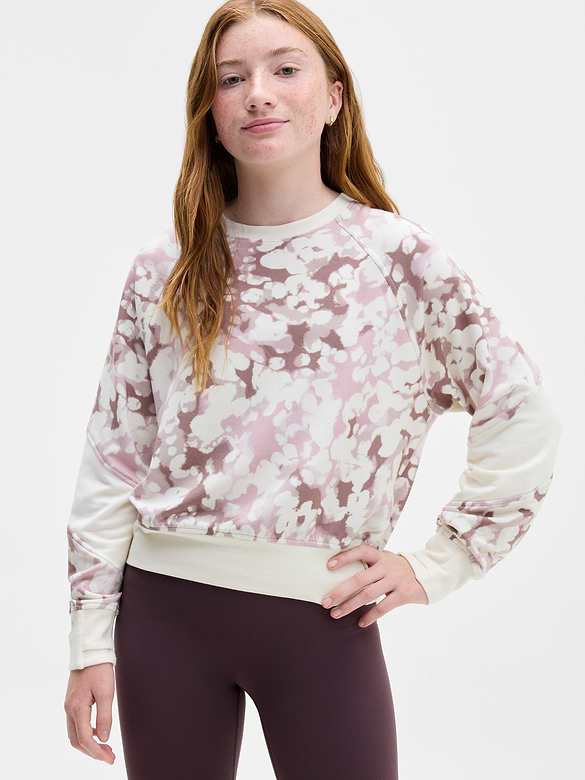Athleta Girl Coaster Luxe Print Sweatshirt