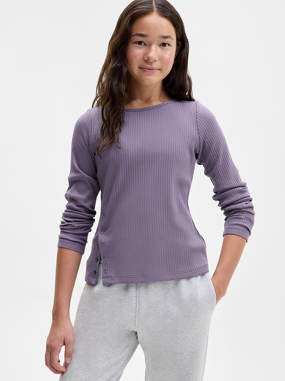 Athleta Girl Right Moves Asymm Rib Top