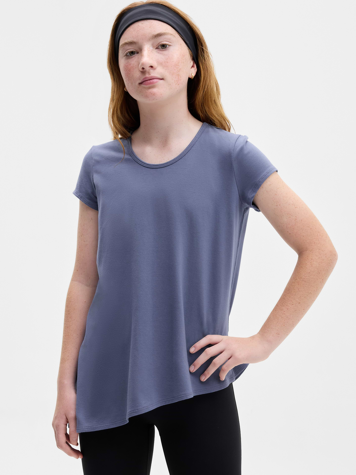 Image 1 of 3, FOR: School, practice, and play, FEEL: Cotton blend is lightweight, soft and breathable, FAVE: Infinitely versatile staple plays well with everything, everytime, Product #1183603
