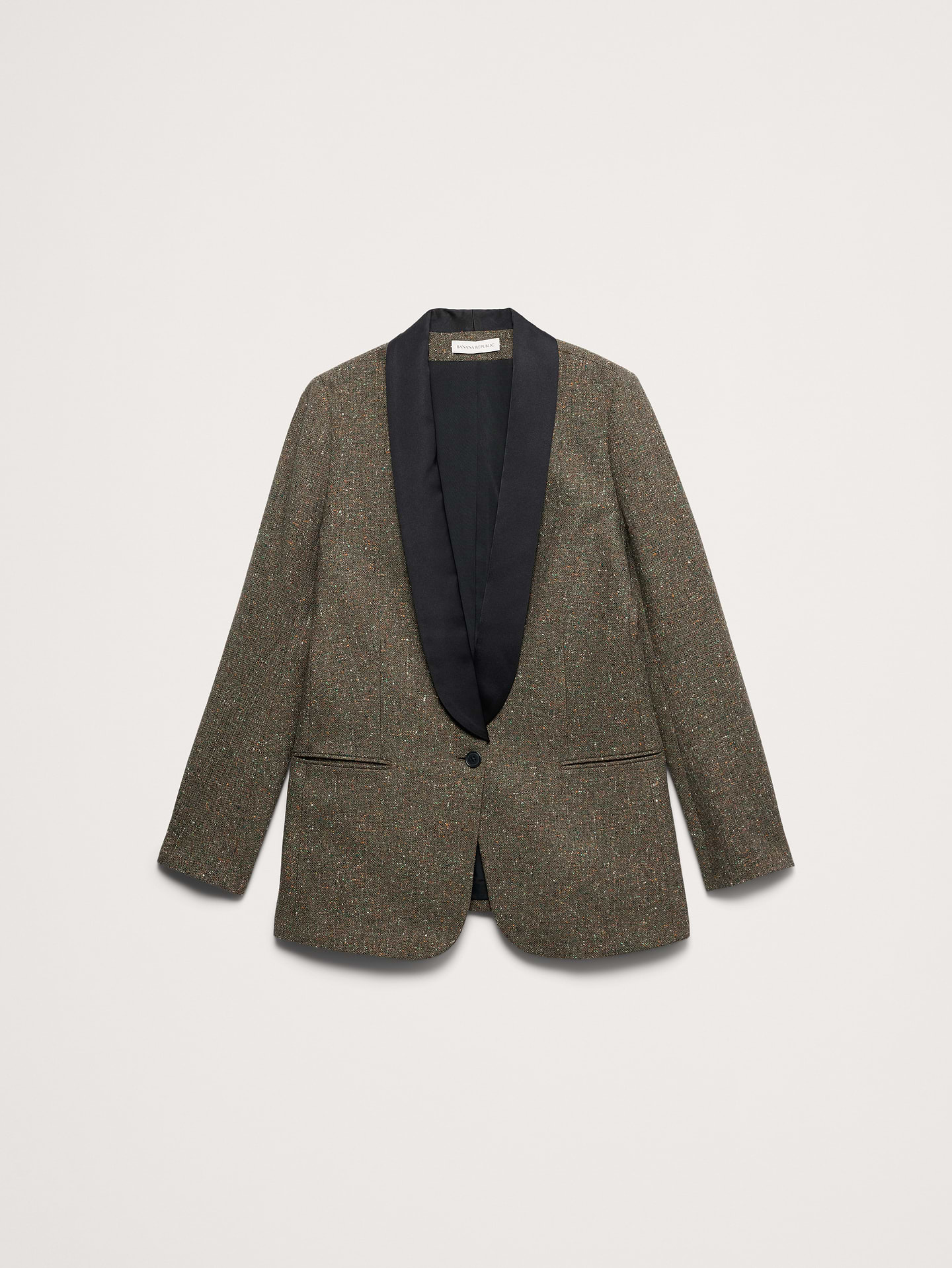 Image 5 of 7, Italian Wool-Blend Donegal Tuxedo Jacket
