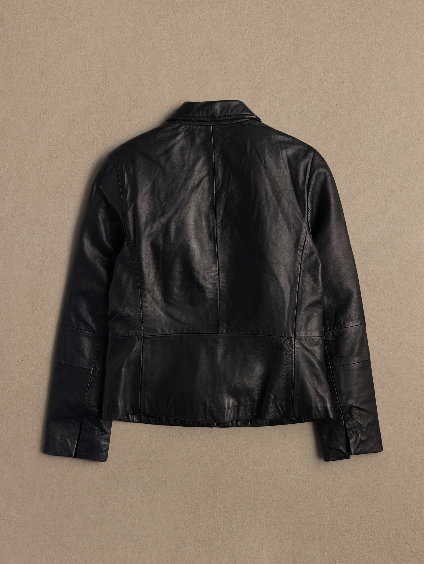 Image 2 of 2, Archive Leather Zip-Up Jacket Women's Size S