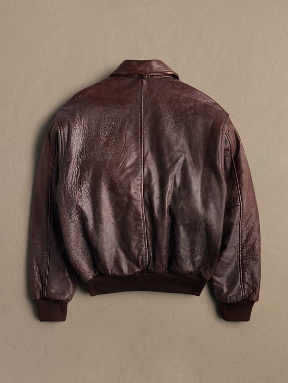 ジャケット・アウター 90s banana republic leather jacket y2k Archive Leather Jacket With Zip Closure And Patch Pockets Men's