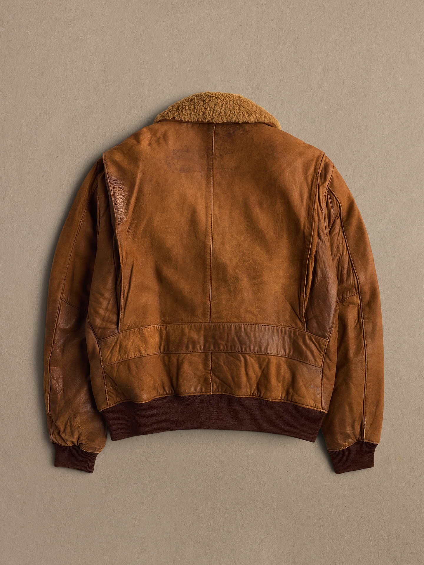 Image 2 of 2, Archive Leather Shearling Jacket Men's Size 44