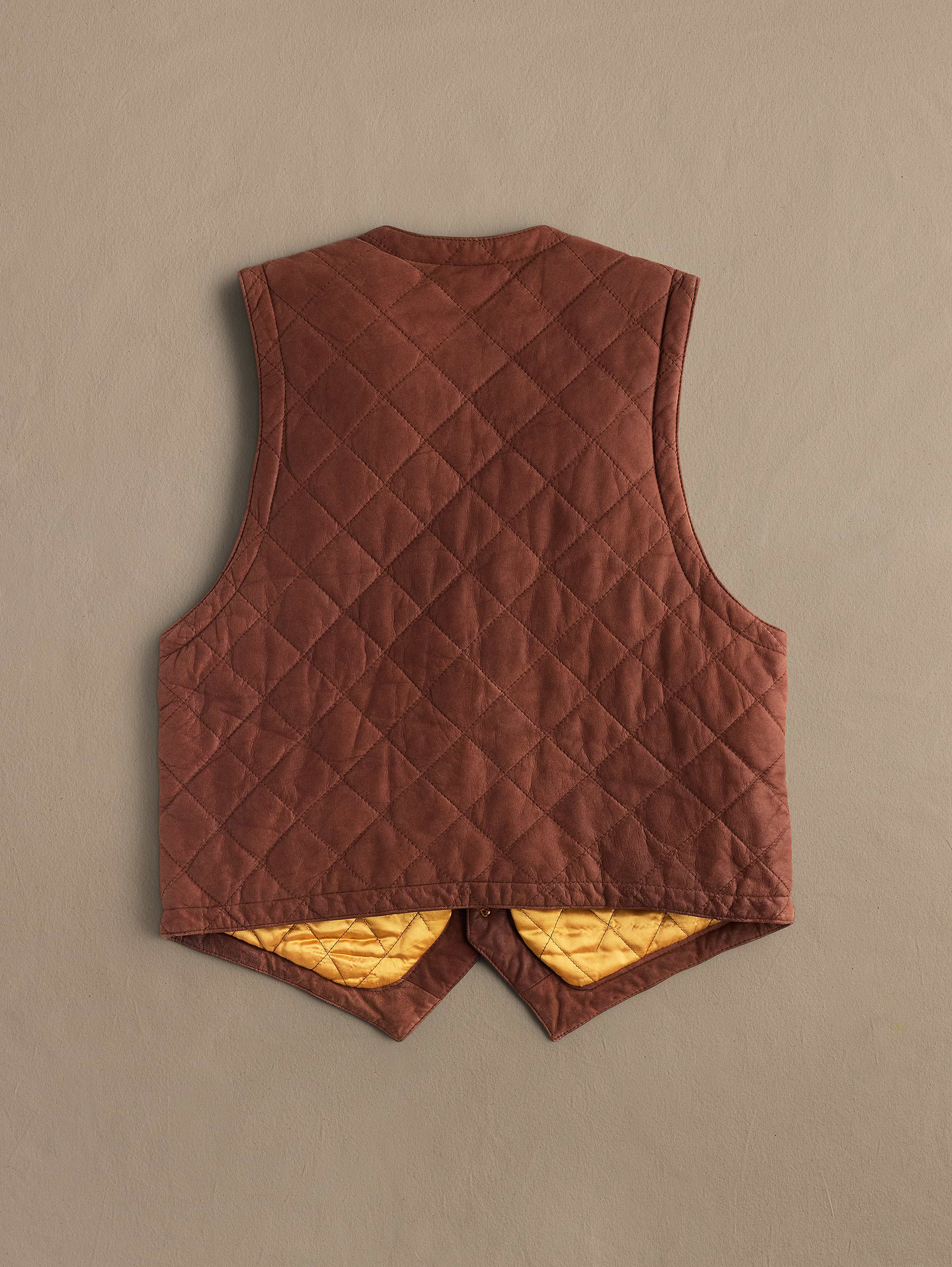 Image 2 of 2, Archive Quilted Suede Vest Men's Size L