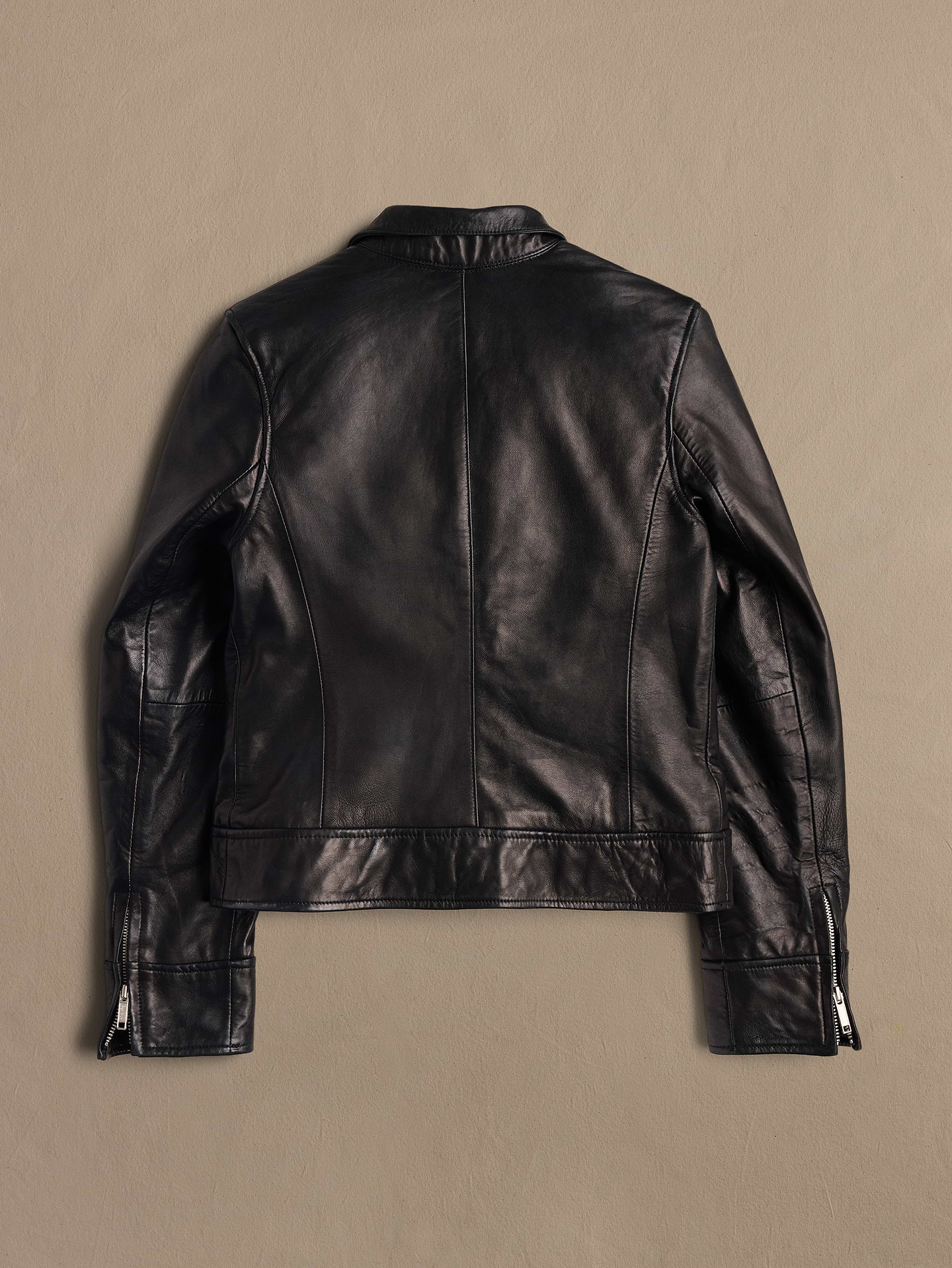 Image 2 of 3, Archive Leather Zip-Up Jacket Women's Size XS