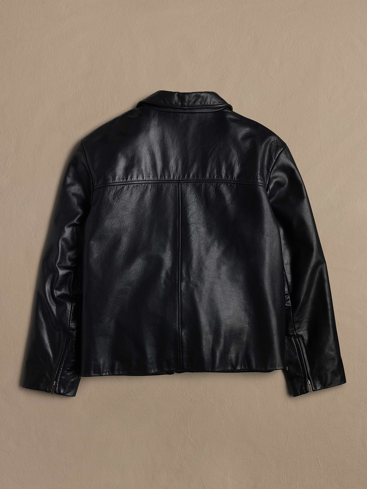 Archive Leather Jacket With Double Zip Closure Men's Size XL