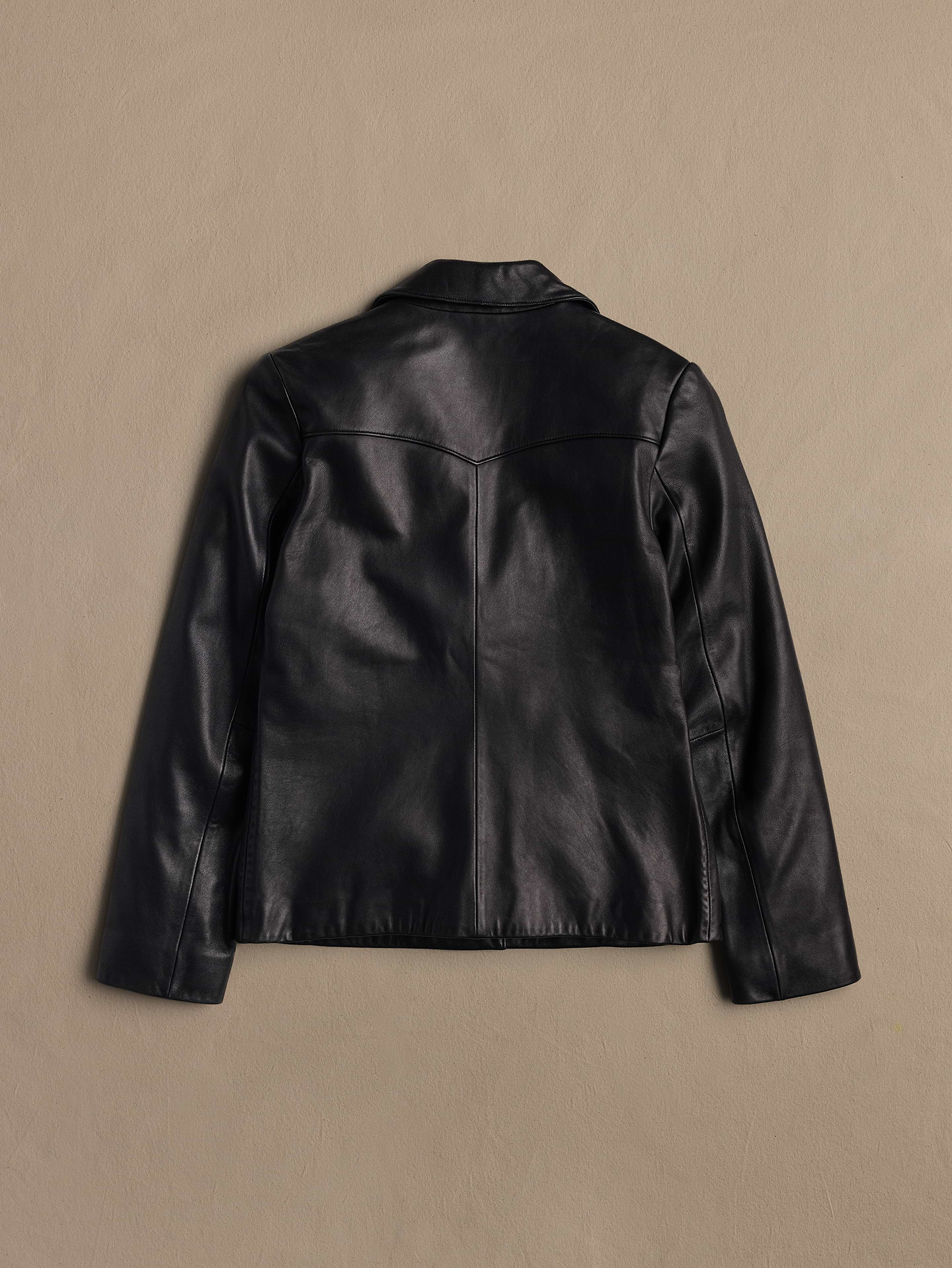 Image 2 of 3, Archive Leather Blazer Jacket With Button Closure Women's Size S