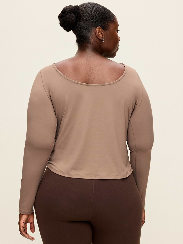 Image 8 of 8, StudioSmooth Long-Sleeve Scoop-Back Top
