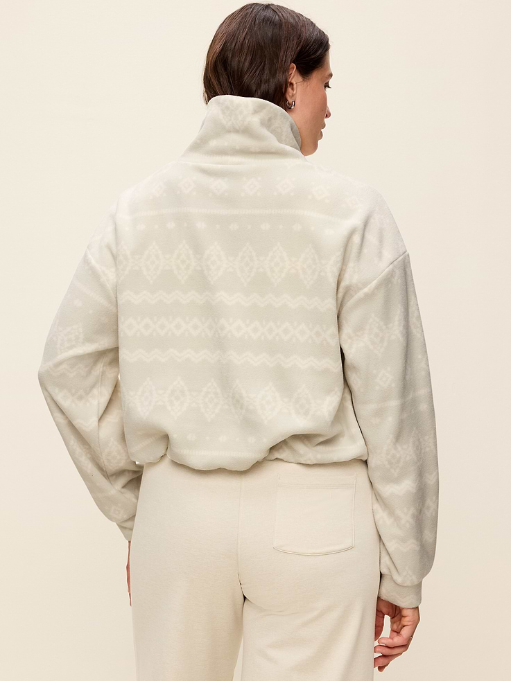 Image 3 of 4, Performance Fleece Bubble-Hem Popover