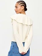 Image 2 of 3, SoSoft Cape-Collar Cardigan Sweater