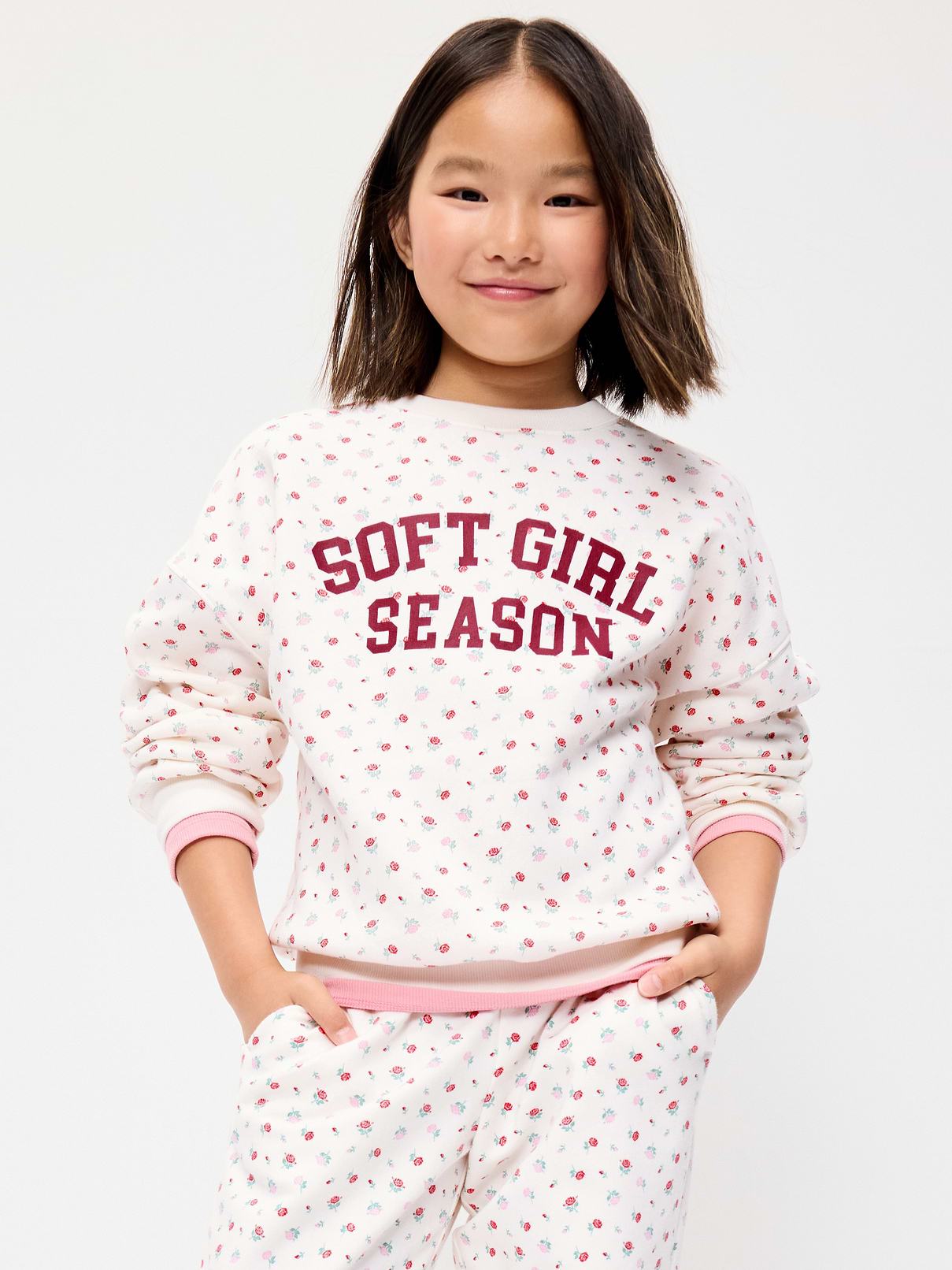 Image 1 of 4, crew neck, long sleeves, drop shoulders, Product #1182453