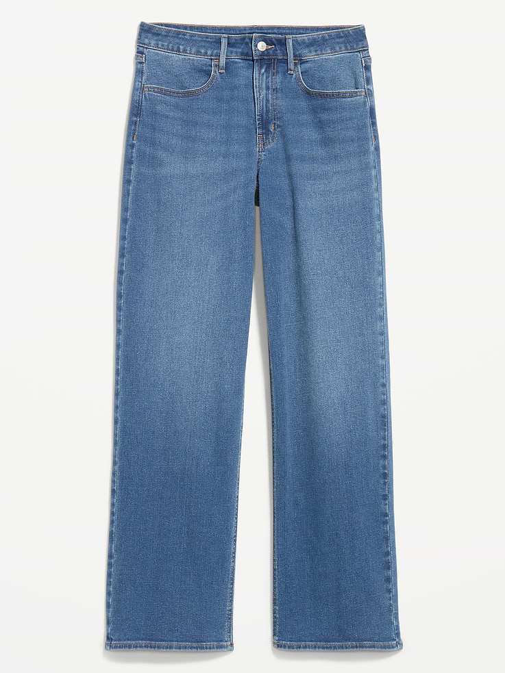 Image 5 of 5, Curvy High-Waisted Wow Wide-Leg Jeans