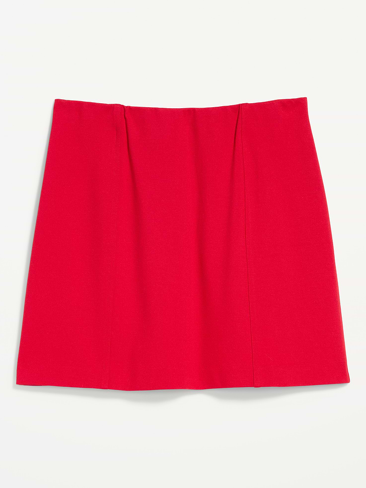 Image 4 of 4, High-Waisted Ponte Mini Skirt