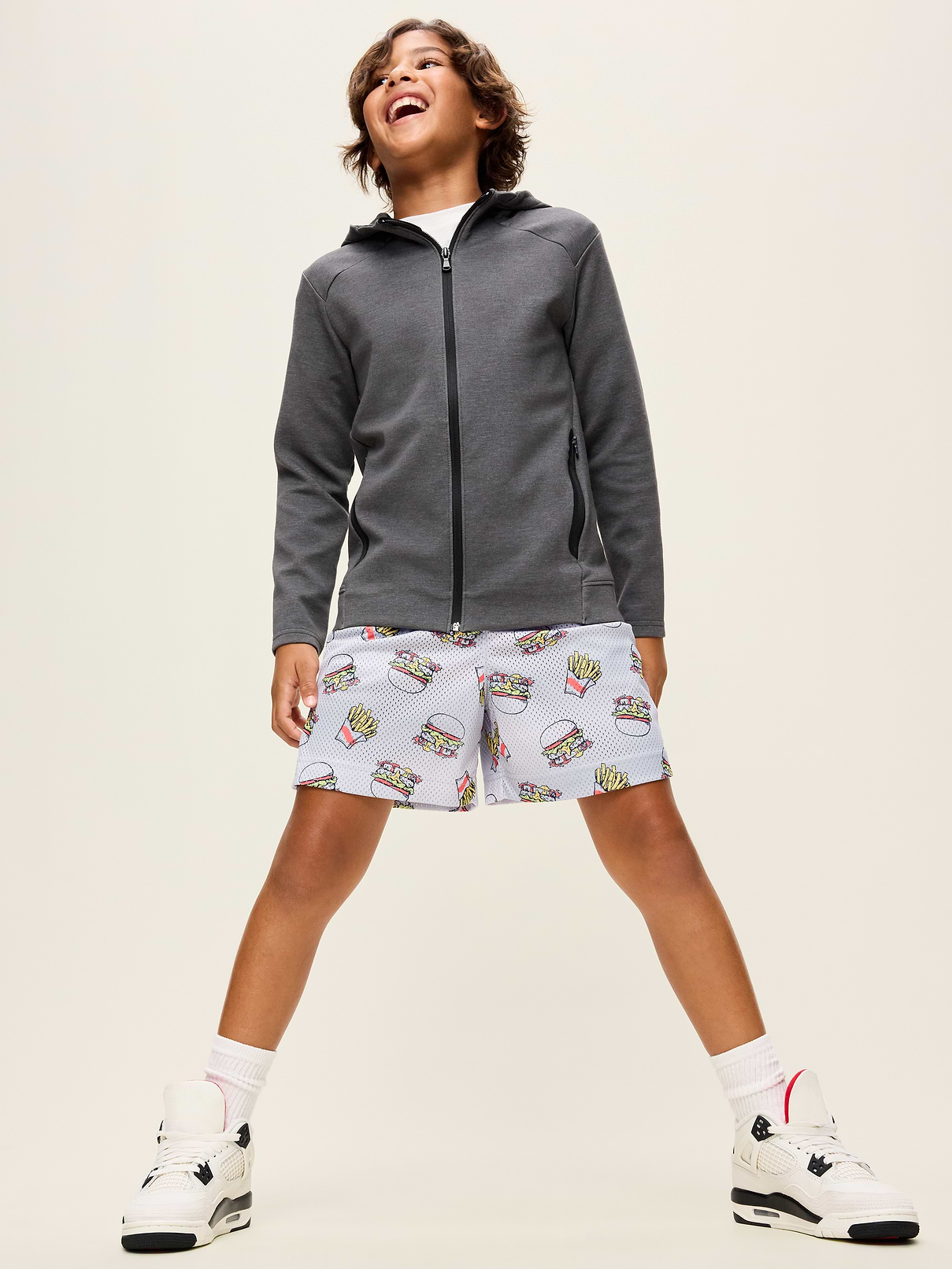 Image 3 of 3, Printed Knee Length Mesh Shorts for Boys