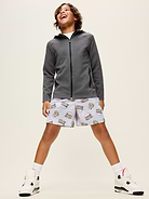 Image 3 of 3, Printed Knee Length Mesh Shorts for Boys
