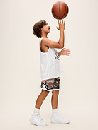 Image 3 of 4, Knee Length Mesh Basketball Shorts for Boys
