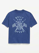 Image 1 of 2, crew neck, short sleeves, drop shoulders, licensed graphic at front, © 2026 Ford Motor Company, Product #906223
