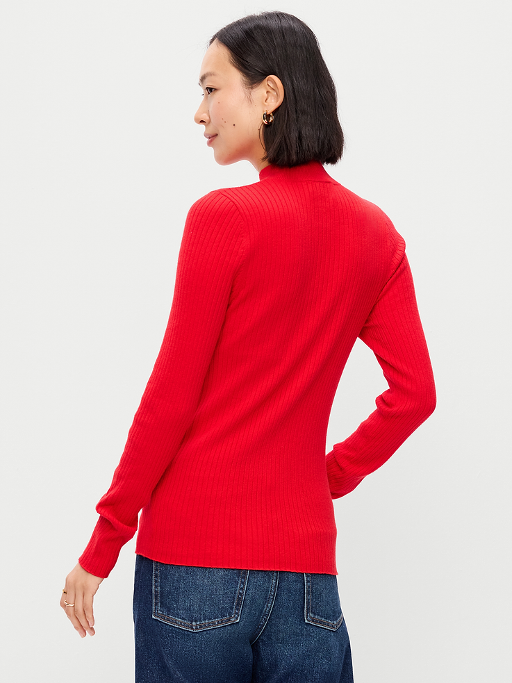 Image 2 of 4, SoSoft Lite Ribbed Mock-Neck Sweater