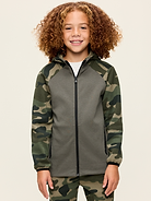 Image 1 of 1, Keep ’em moving in Old Navy Sport's Dynamic Fleece: A soft, breathable cotton blend that's made to move., built-in hood, long sleeves, diagonal zip pockets, full-length zipper, Product #907683