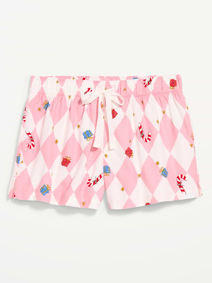 Image 2 de 5, Short boxeur de pyjama en flanelle pour femme