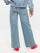 Image 2 de 4, Jean coupe généreuse à jambe large à taille basse pour fille