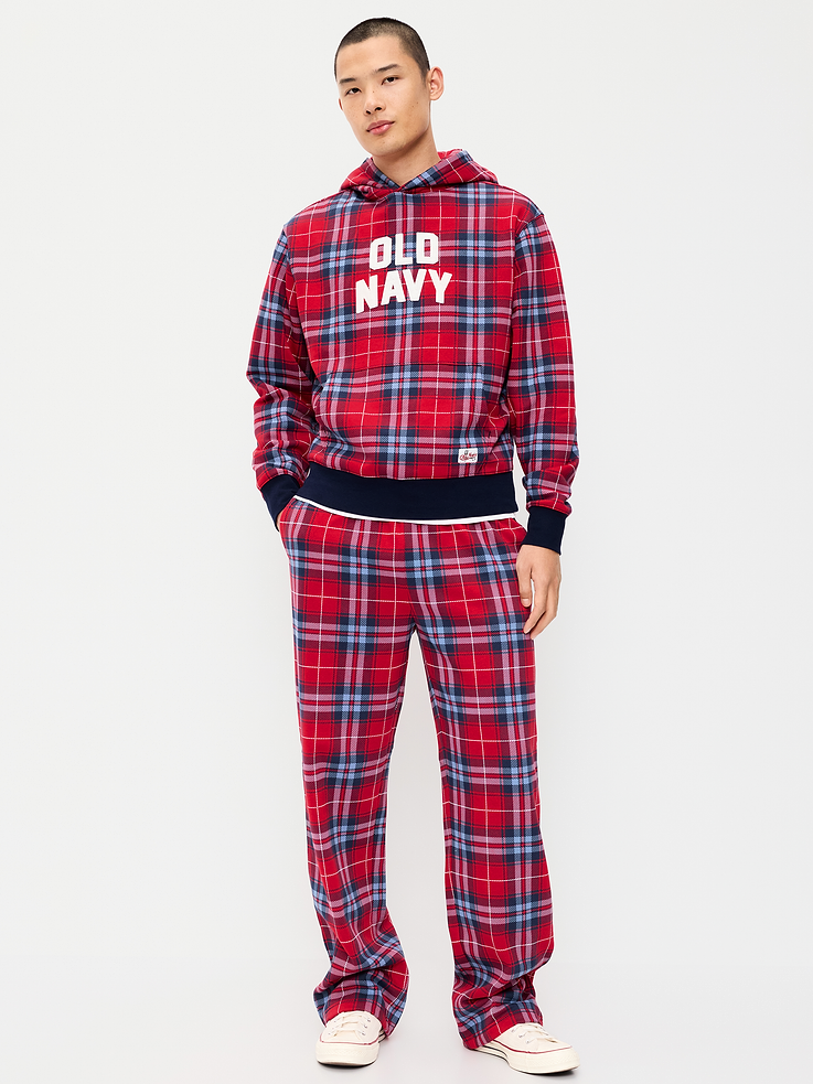 Image 1 of 6, elastic-drawstring waistband, on-seam hip pockets, back right patch pocket, rib-knit cuffs, logo graphic at left leg, pull-on style, Product #1186693