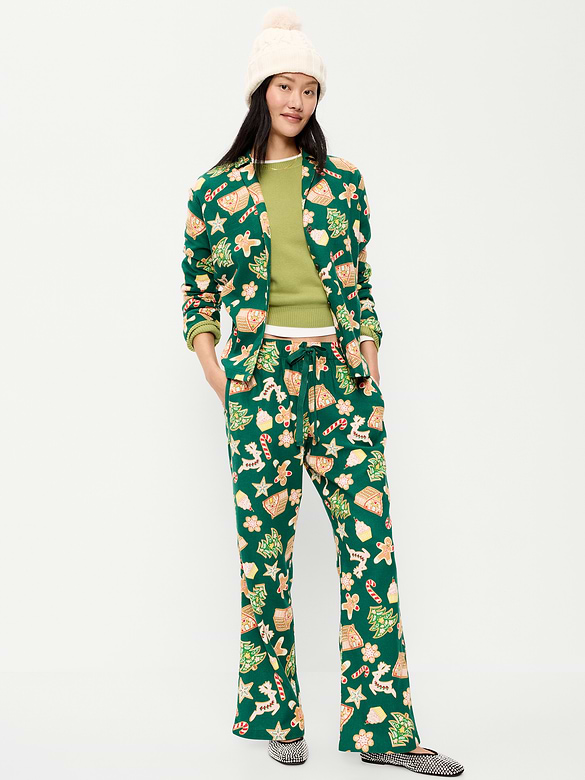 Printed Flannel Pajama Pant Set for Women