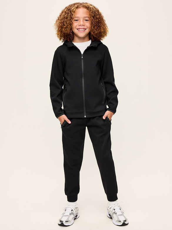 Dynamic Fleece Full-Zip Hoodie and Joggers Set for Boys