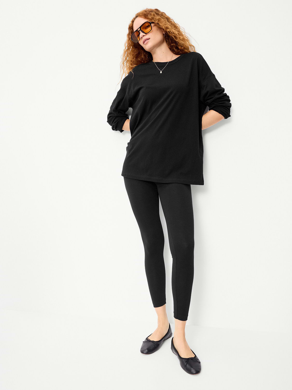 Image 3 of 3, Oversized EveryWear Long-Sleeve Tunic T-Shirt